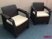 Комплект TWEET Double из двух кресел, цвет венге Комплект TWEET Double из двух кресел, цвет венге