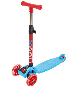 БЕЗ УПАКОВКИ Самокат 3-колесный Loop, 120/70 мм, голубой/красный БЕЗ УПАКОВКИ Самокат 3-колесный Loop, 120/70 мм, голубой/красный