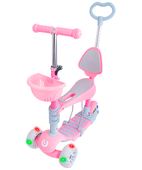 БЕЗ УПАКОВКИ Самокат-беговел Starlet, розовый БЕЗ УПАКОВКИ Самокат-беговел Starlet, розовый