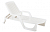 Шезлонг стопирующийся Nilo с имитацией плетения "ротанг", цвет "белый" Шезлонг стопирующийся Nilo с имитацией плетения "ротанг", цвет "белый"